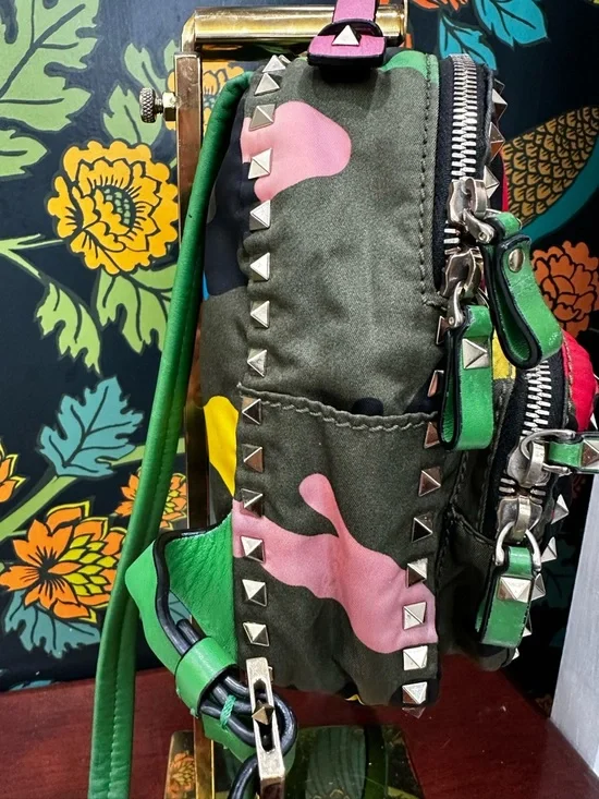 Valentino Garavani Rockstud Psychedelic Camouflage Mini Backpack (C2) - Picture 9 of 15